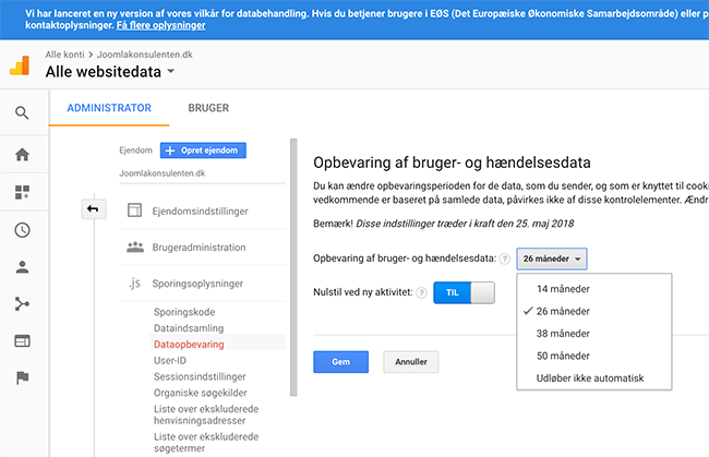 Joomla GDPR analytics 04