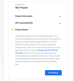 Google Maps Platform Tools Billing