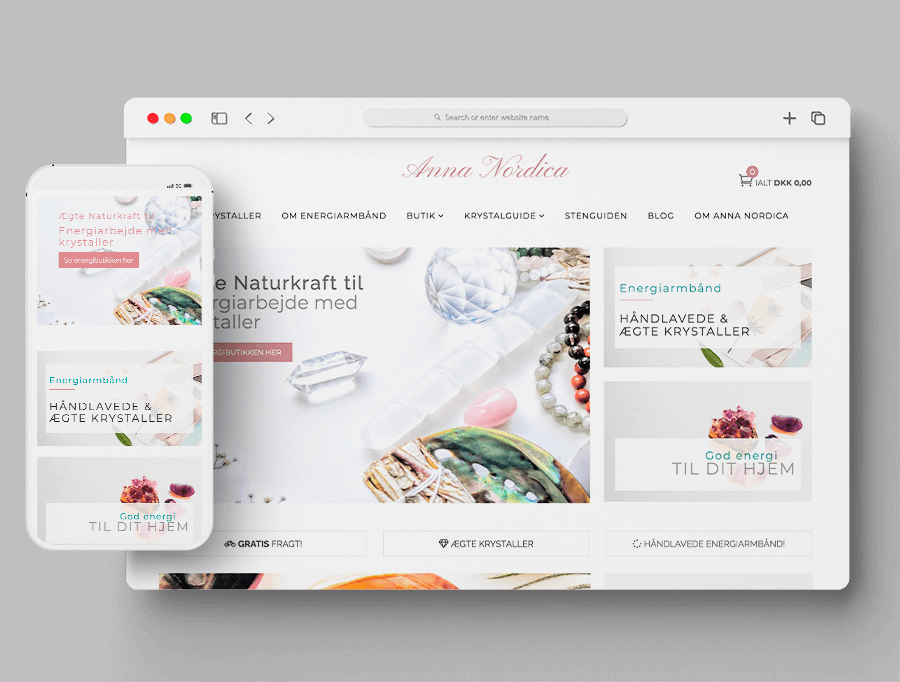 Anna Nordica Energiarmbånd og krystaller