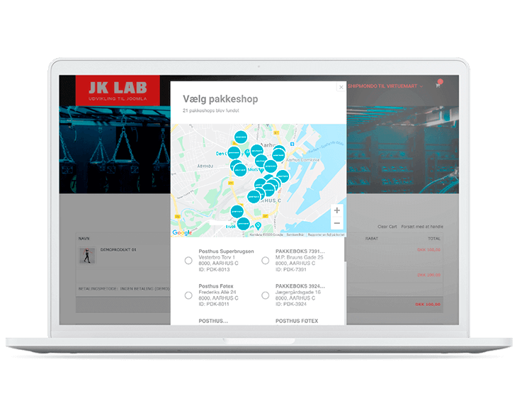 Shipmondo til Virtuemart laptop